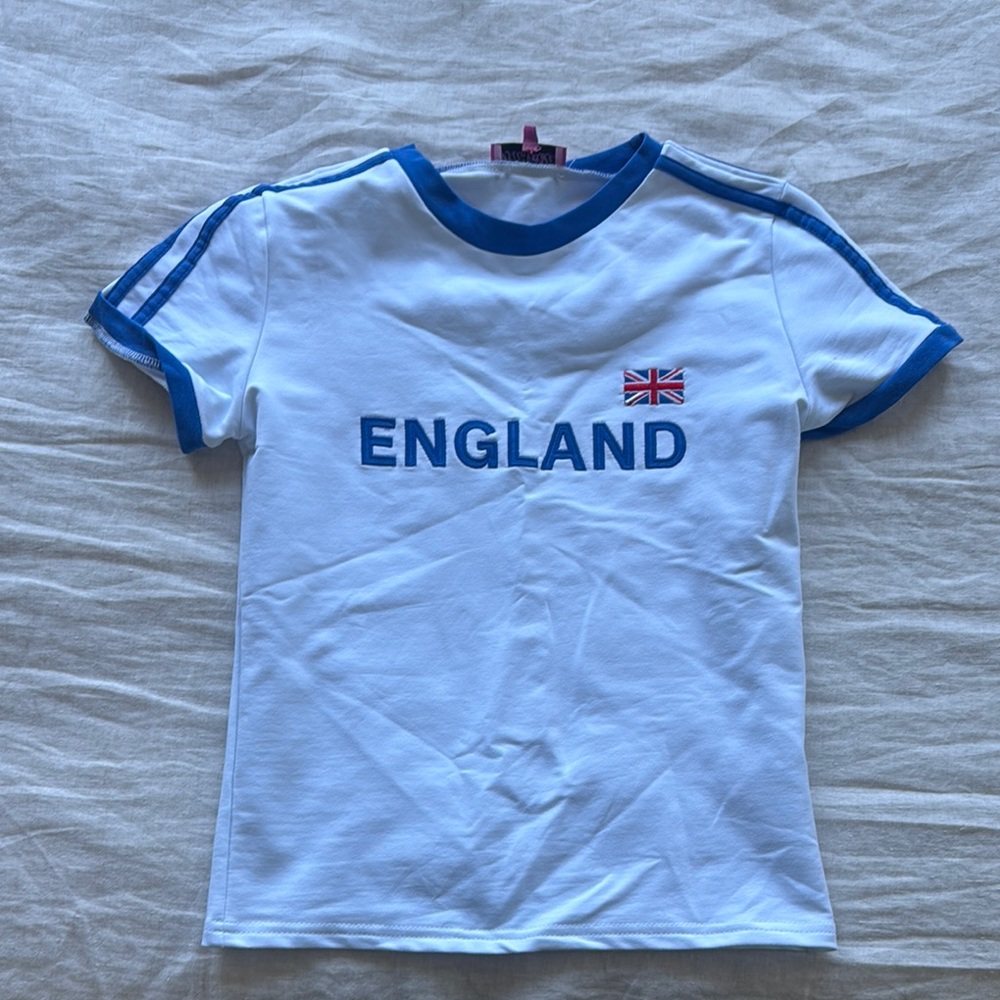 Edited White and Blue T-Shirt